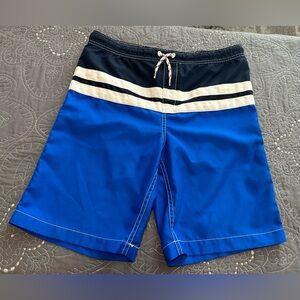 Lands End Boys Blue/White Swim Trunks Size Large 14-16
